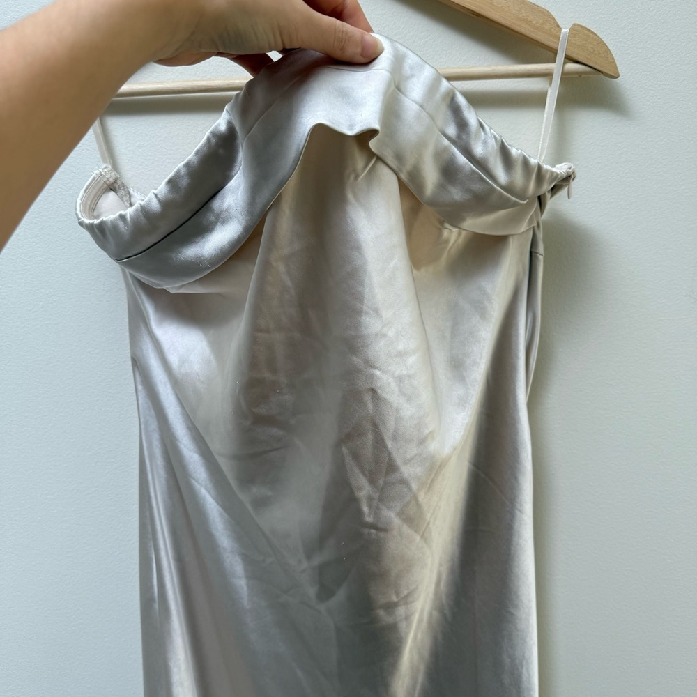 Strapless Drape Back Dress - Picture 2 of 9